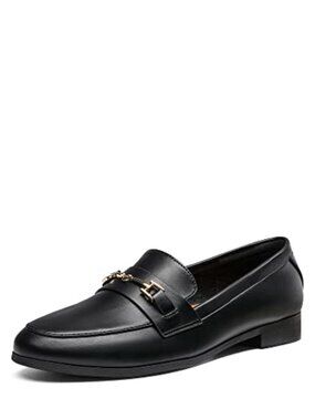 Women's Penny Loafers Flats Dress Shoes Metallic Accent Padded Insole